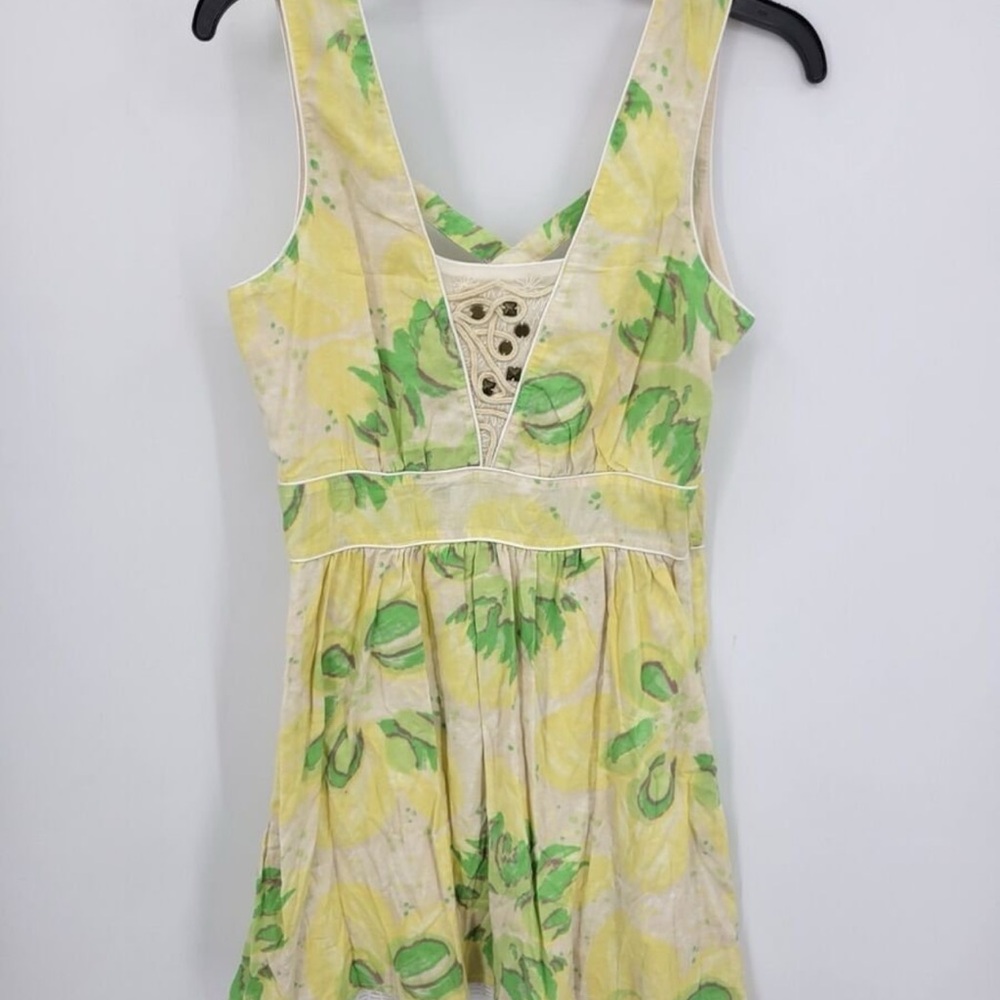 Free People Floral Sleeveless Dress with Lace Detail